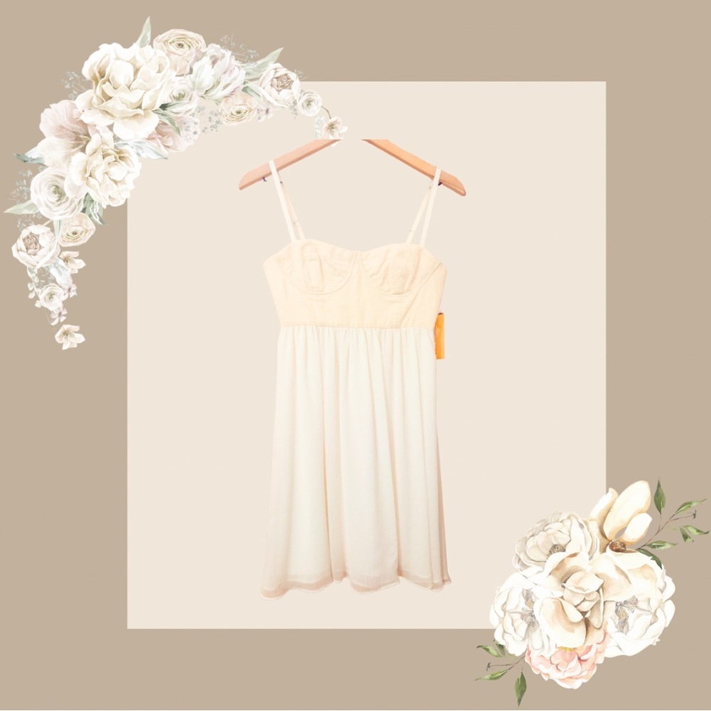 Alice + Olivia Spaghetti Strap Mini Dress with Cream Bodice